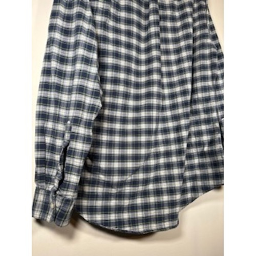 RALPH LAUREN Button Down Shirt Medium Blue Plaid Custom Fit Cotton Preppy - Picture 6 of 8